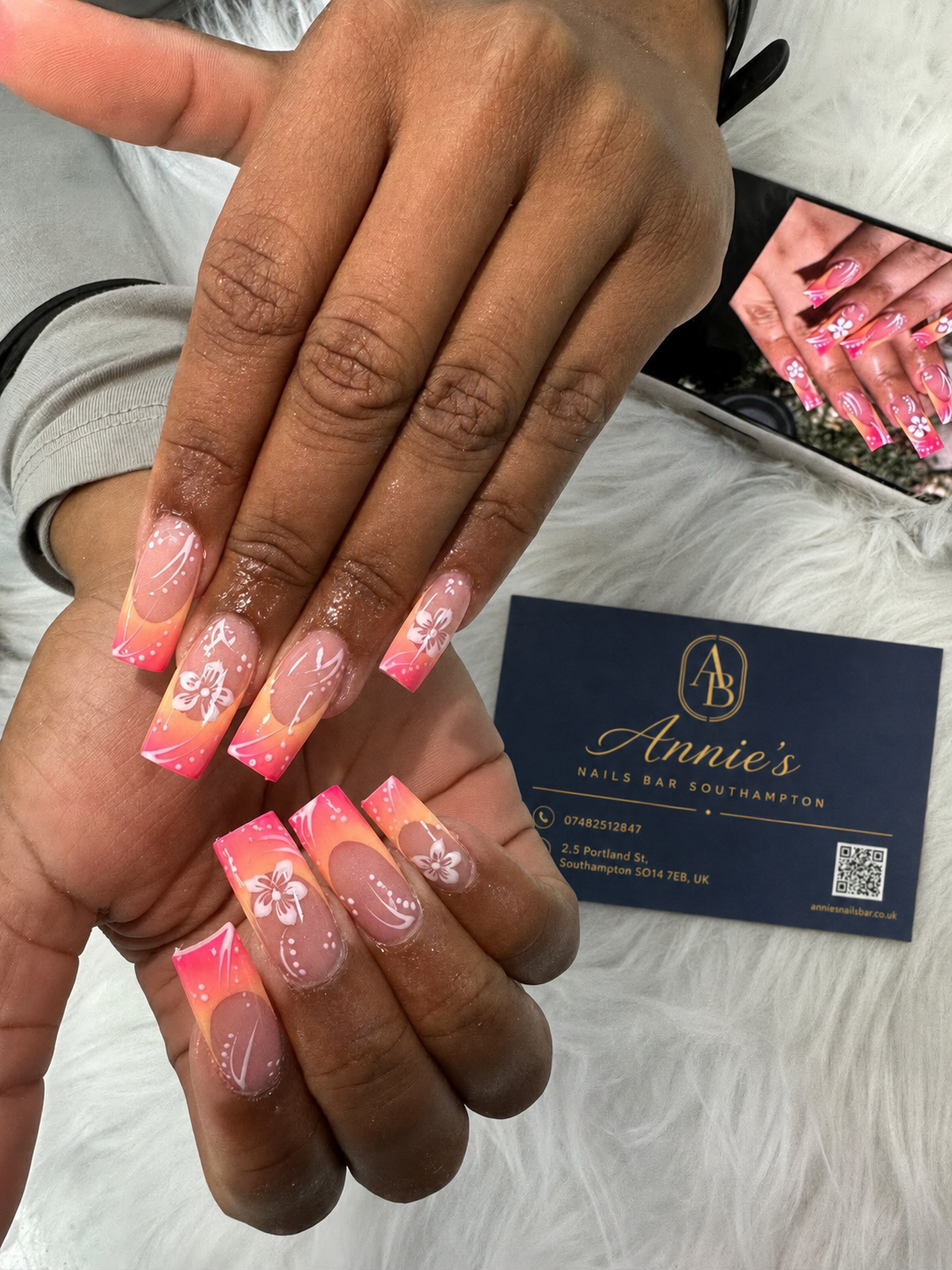 Acrylic nail extensions by Annie's Nails Bar